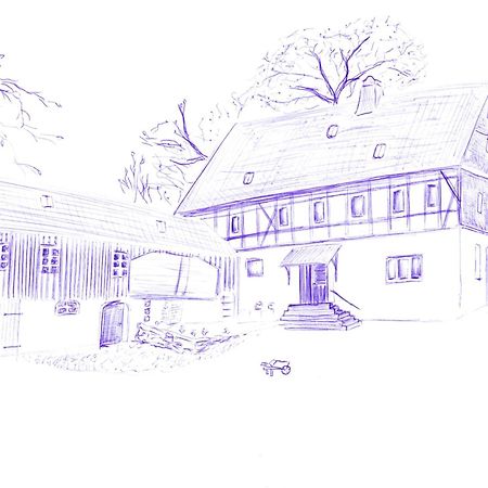 Mothsgut - Moderne Ferienwohnung Auf Dem Bauernhof Im Erzgebirge Oelsnitz  外观 照片